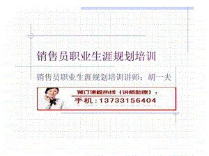 销售员职业生涯规划培训.ppt