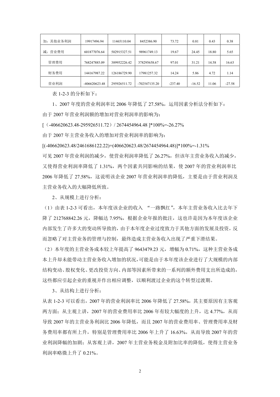 财务报表分析网上作业三企业获利上能力分析徐工科技.doc_第2页