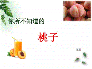 水果资料分享桃子图文.ppt.ppt