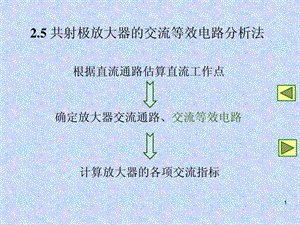 共射极放大器的交流等效电路分析法1518671368.ppt.ppt