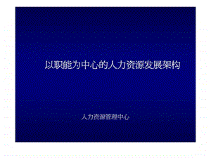 以职能为中心的人力资源发展架构.ppt