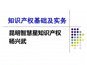 商标基础与实务昆明智慧星知识产权商标培训专用.ppt