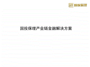 国投保理产业链金融解决方案.ppt