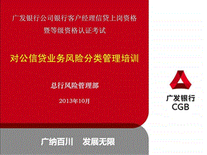 对公信贷业务风险分类管理培训.ppt.ppt