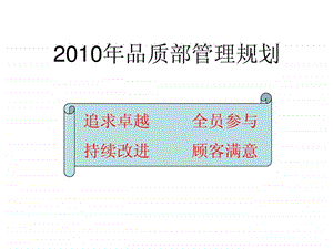 品质部管理规划.ppt.ppt