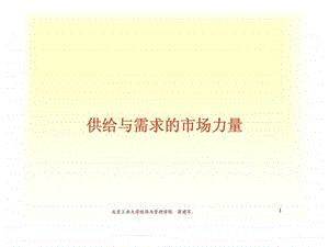 供给与需求的市场力量经济学精品课程课件.ppt