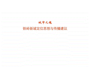 城市之魂铁岭新城定位思想与传播建议.ppt