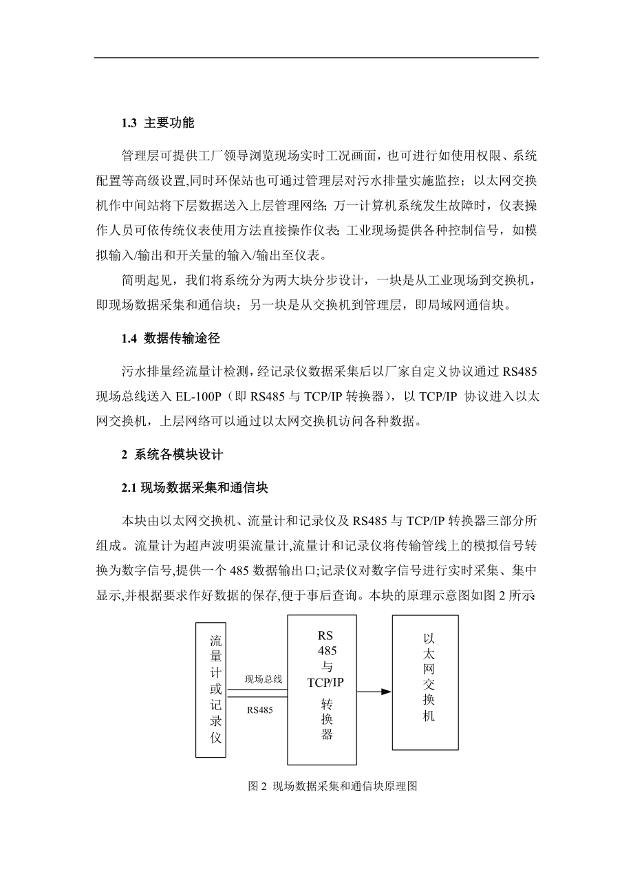 超声波明渠流量计系统的你设计方案.doc_第2页