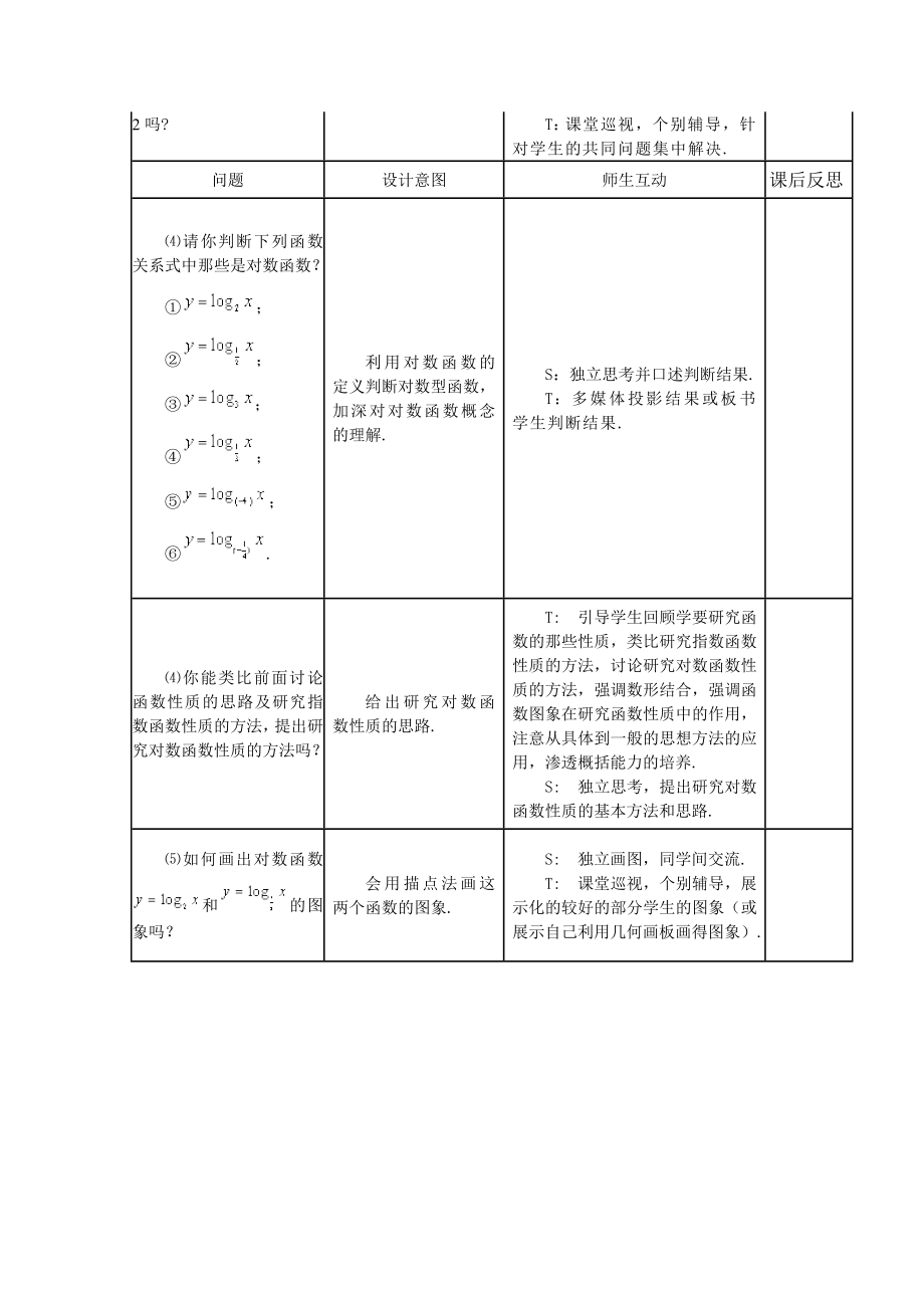 对数函数及其性质（1）教学设计.doc_第2页