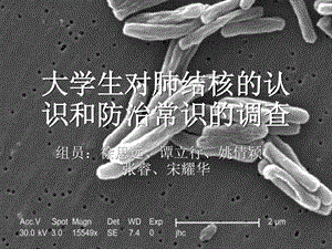 大学生对肺结核的认识和防治常识的调查.ppt.ppt