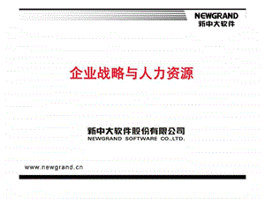 新中大软件股份有限公司企业战略与人力资源.ppt