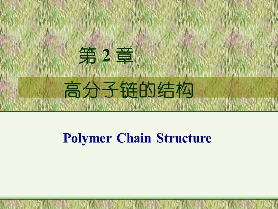 chapter2高分子链的结构近程结构.ppt_第1页