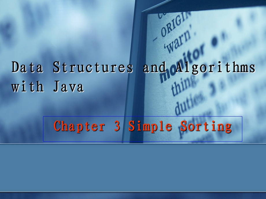 数据结构严蔚敏chapter3simplesorting.ppt_第1页