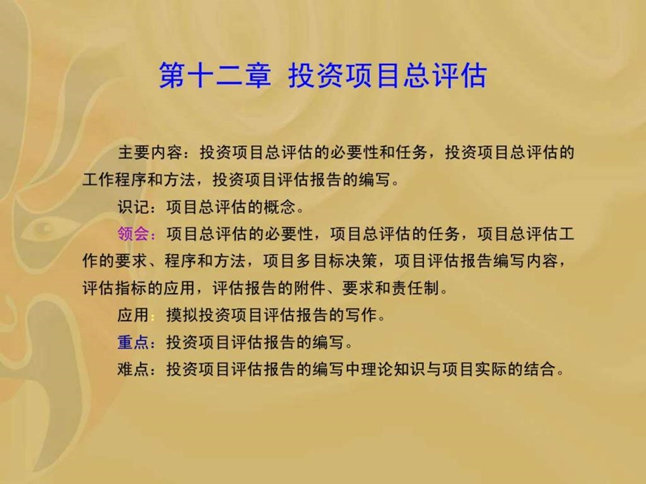 12投资项目总评估.ppt_第1页