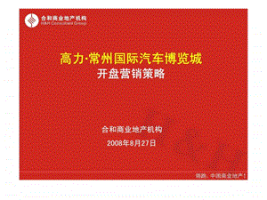 高力常州国际汽车博览城开盘营销策略.ppt