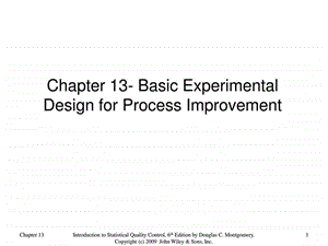 品质管理英文经典教材课件ch13.ppt