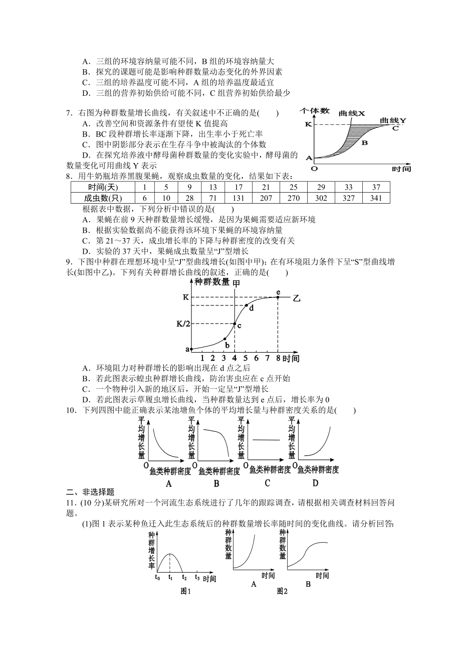 必修三课时训练(第四章_第2讲_种群的数量变化).doc_第2页