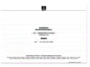 罗兰贝格德隆集团控股管理模式组织结构和管理流程设计.ppt