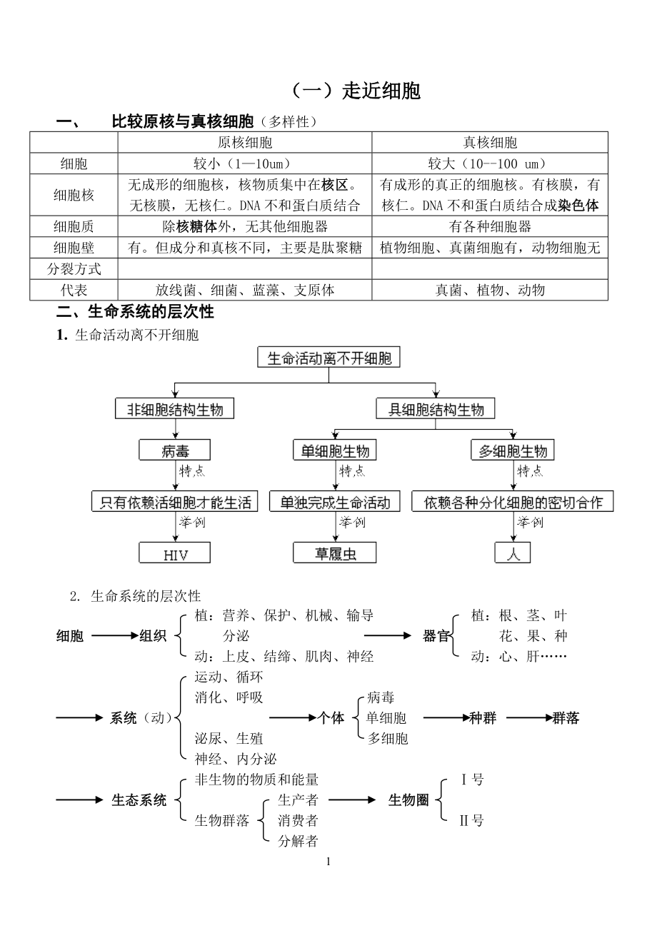 必修一知识结构(填空版）.doc_第1页