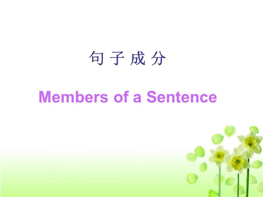 初中英语句子成分基本句型.ppt_第1页