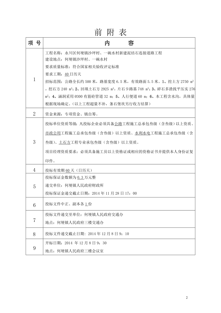 永川区何埂镇沙坪村、一碗水村新建泥结都石连接道路工程.doc_第3页