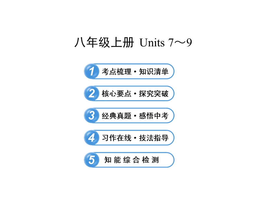 初中英语复习课件：八年级上册+Units+7-9（人教版）（共49张PPT）.ppt_第1页