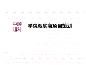 中顺超科学院派底商项目策划.ppt