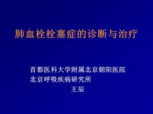 肺血栓栓塞症的诊断与治疗.ppt