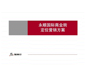 永顺国际商业街定位营销方案.ppt