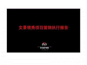 文景领秀项目营销执行报告.ppt