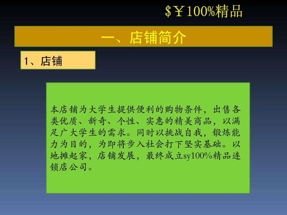 大学生创业大赛项目sy100精品店.ppt_第3页