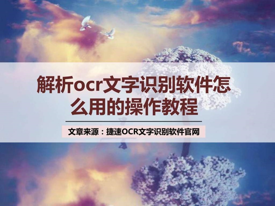 解析ocr文字识别软件怎么用的操作教程图文.ppt.ppt_第1页