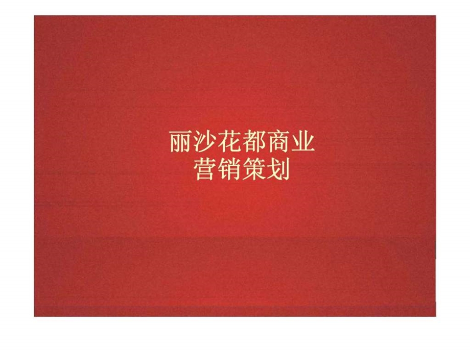 丽沙花都商业街营销策划.ppt_第1页