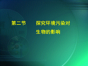 探究环境污染对生物的影响课件.ppt