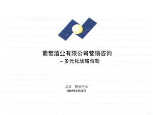 葡萄酒业有限公司营销咨询多元化战略勾勒.ppt