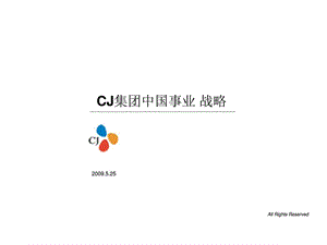 cj集团中国事业战略.ppt