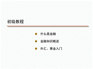 外汇黄金初级教程图文.ppt.ppt