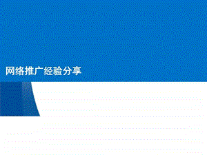 网络推广经验分享.ppt.ppt