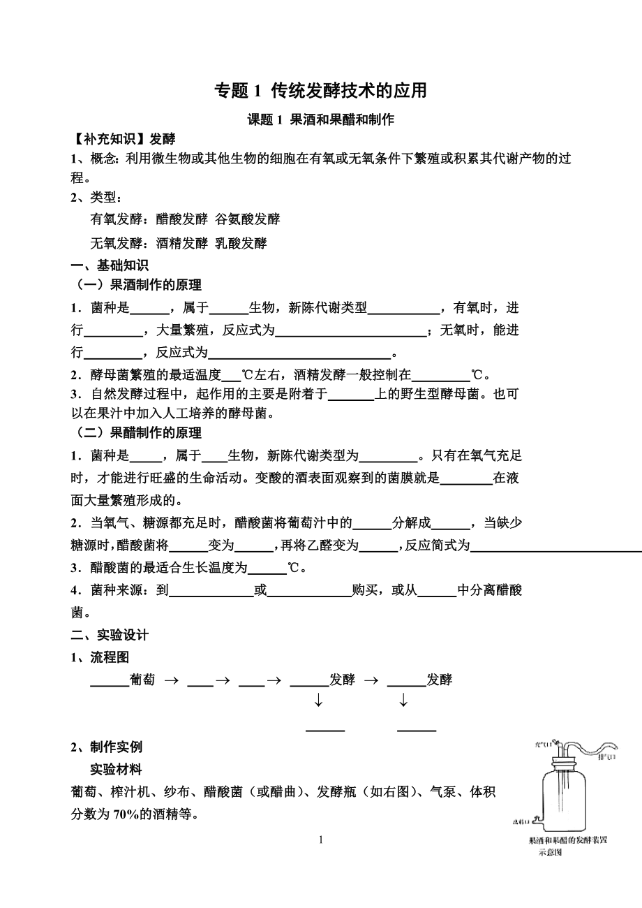 生物选修一知识点总结.doc_第1页