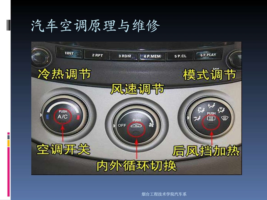 汽车空调原理与维修空调开关.ppt_第3页