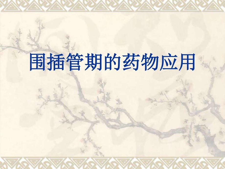 围插管期的药物应用图文.ppt.ppt_第1页