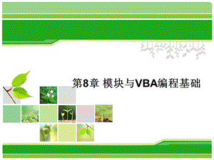 第8章模块与VBA编程基础.ppt