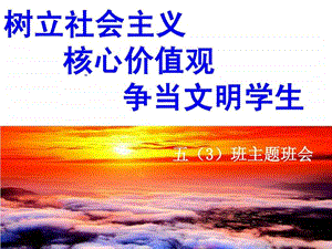 树立社会主义核心价值观班会1587918621.ppt