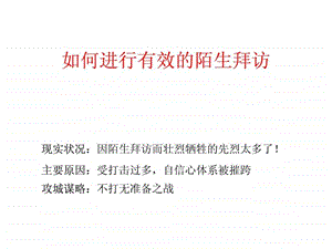 如何进行有效的陌生拜访.ppt