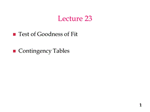 张俊妮概率统计北大光华lecture27goodnessoffitandcontingencytable.ppt