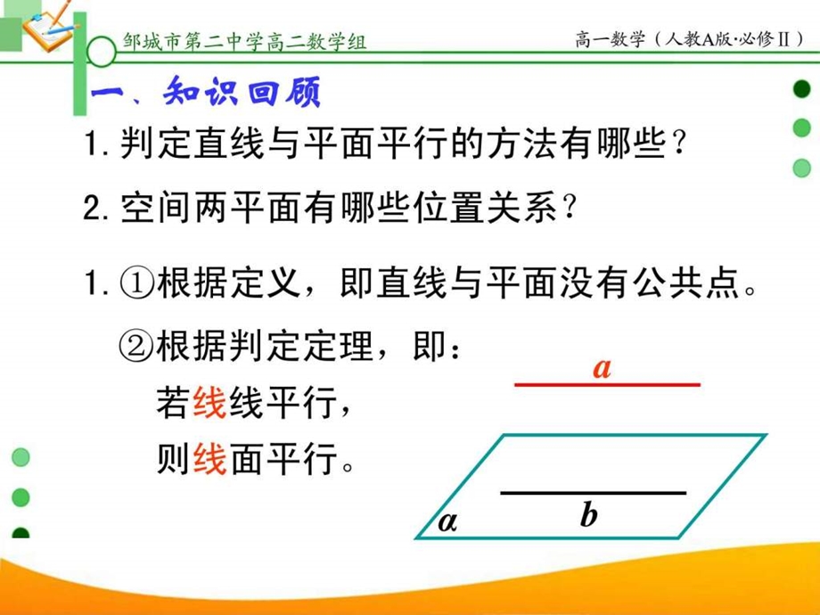 平面与平面平行的判定优质课课件.ppt.ppt_第2页