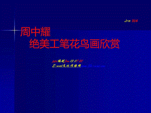 周中耀绝美工笔花鸟画欣赏图文.ppt.ppt