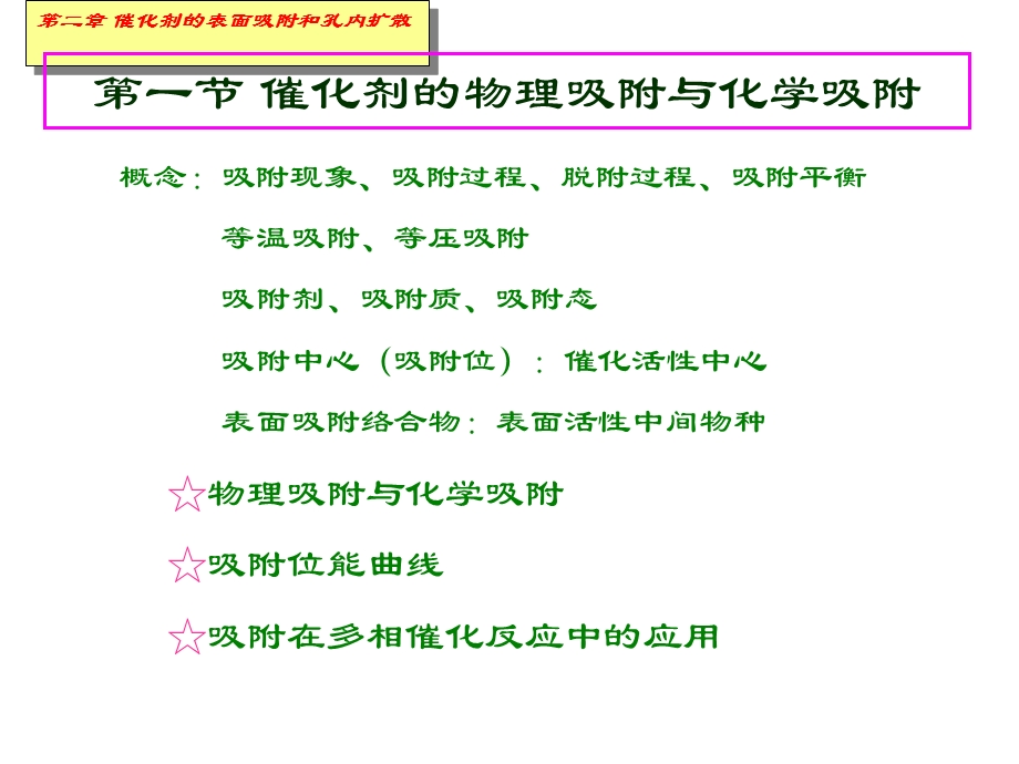 赵会吉催化作用基础第二章催化剂的表面吸附和孔内扩散3.ppt_第3页