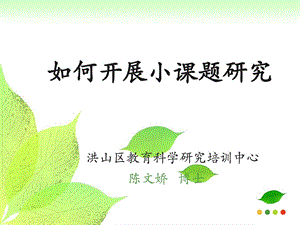 如何做小课题研究.ppt.ppt