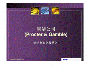 宝洁公司proctergamble清洁剂和化妆品之王pest五力竞争模型cpmswotefeifebcgqspm分析.ppt